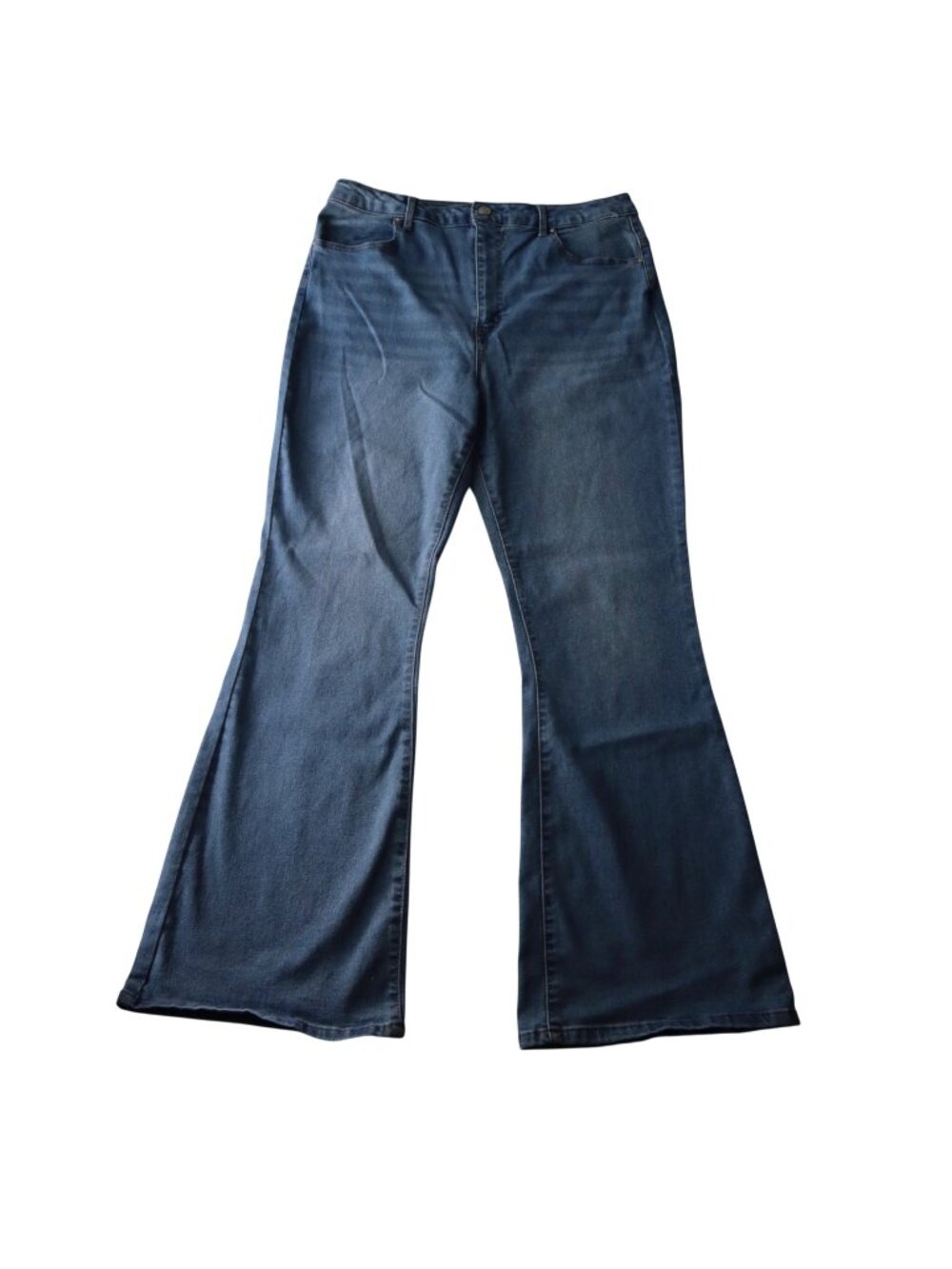 #925 Refuge Denim Women's Size 15 Austin Flared Jeans Blue Retro Style
